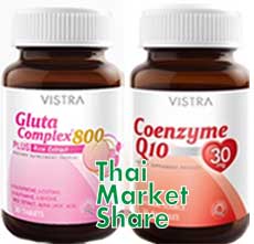 รูปภาพของ Vistra Gluta Complex 800mg. 30tab+Vistra Q10 30mg. 30cap